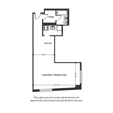 0x1 520sf Floor Plan 8200W